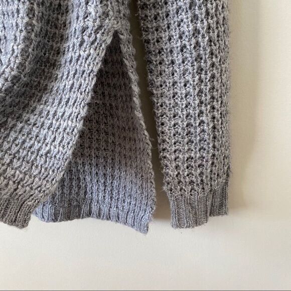 Lush-Grey Chunky Wool Blend Pullover Sweater - Picture 5 of 8